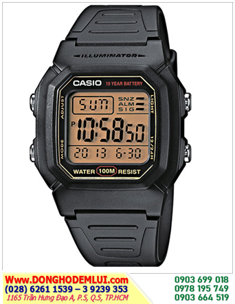 Đồng hồ Casio Học Sinh _Casio W-800H-9AVDF; Đồng hồ điện tử Casio W-800H-9AVDF chính hãng| Bảo hành 2 năm